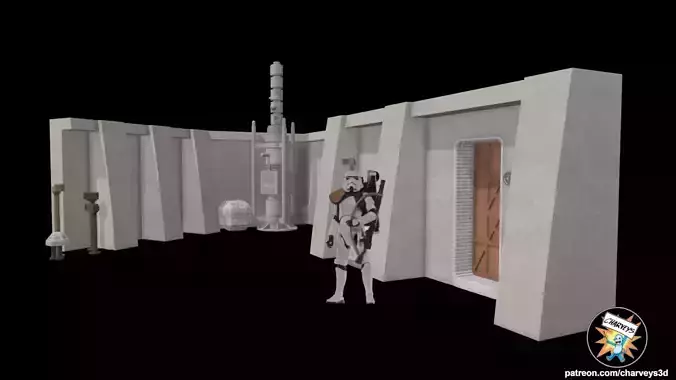 Star Wars Mos Eisley Alley Sandtrooper Patrol Diorama   3D print model