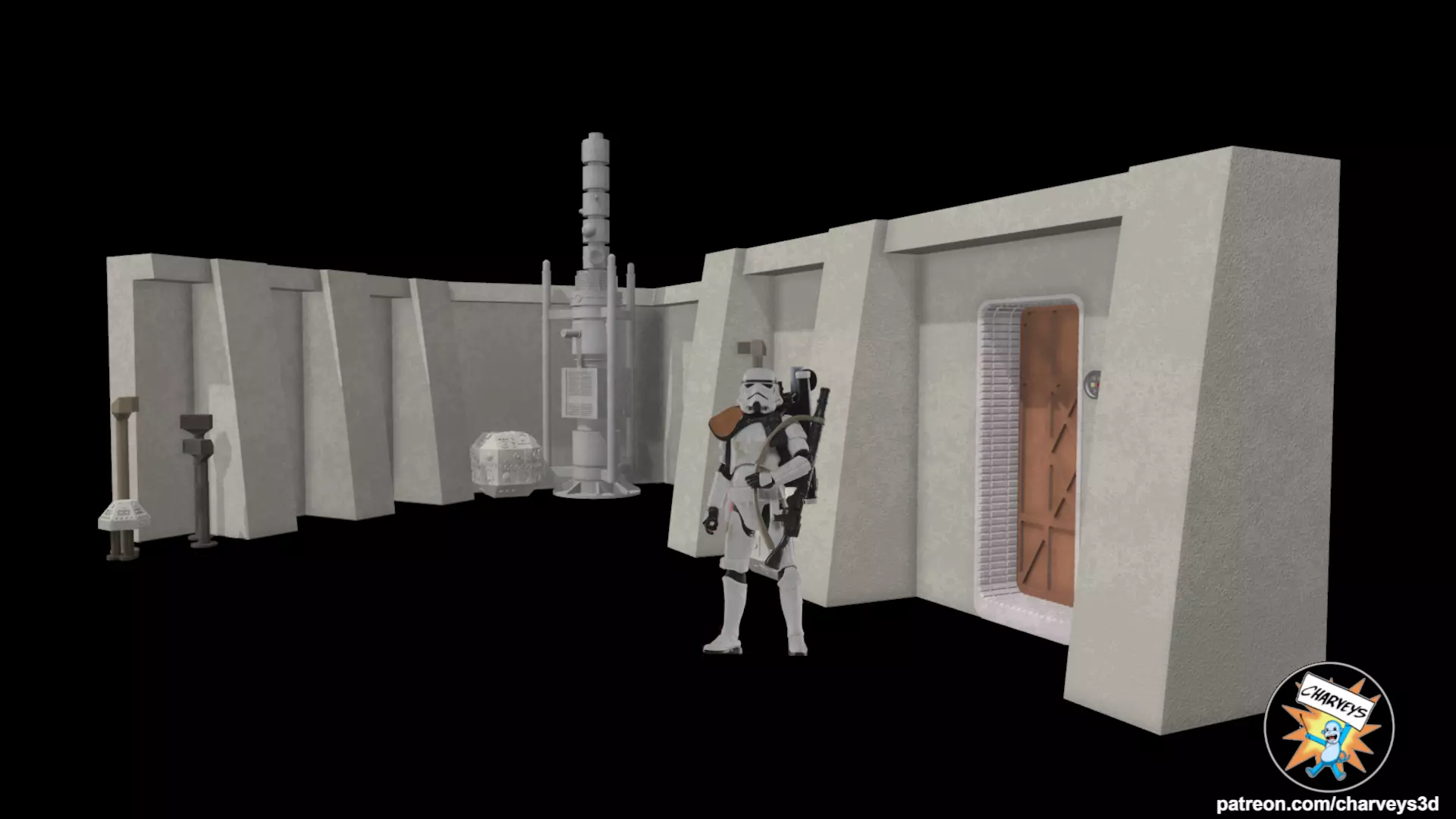 Star Wars Mos Eisley Alley Sandtrooper Patrol Diorama 3D print model
