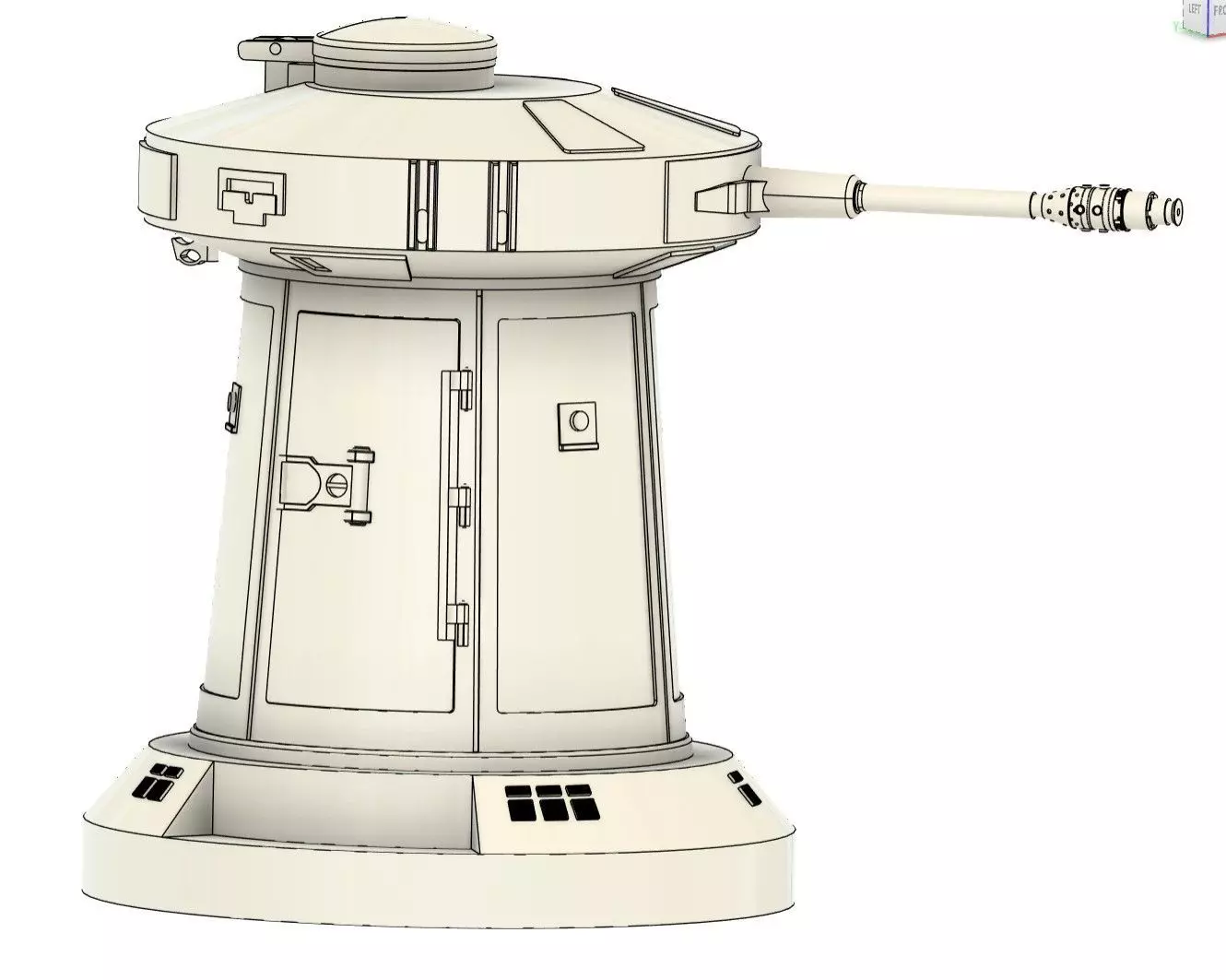 HOTH REBEL DEFENSE TURRET 3D print model_0