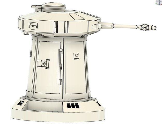 HOTH REBEL DEFENSE TURRET 3D print model