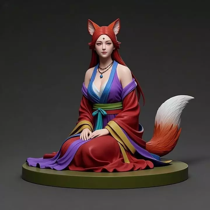 1505COLORFUL Fox Spirit Woman in Pu Song Ling Style 3D print model_0