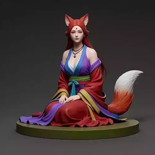 1505COLORFUL  Fox Spirit Woman in Pu Song Ling Style