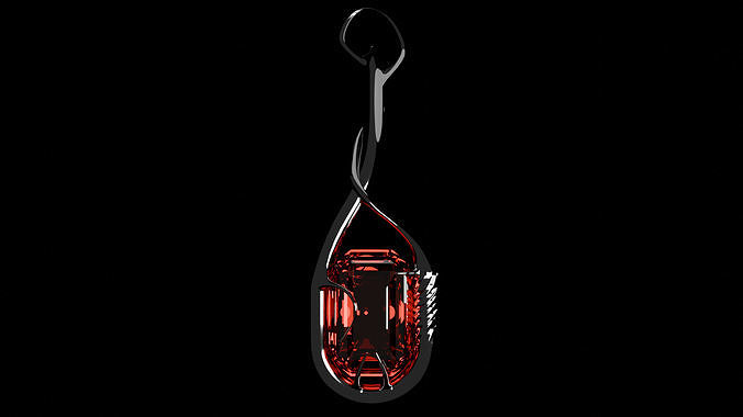 Ruby Pendant  Low-poly 3D model
