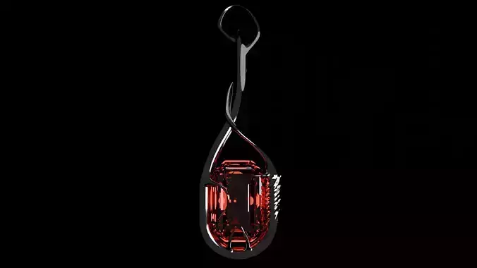 Ruby Pendant  Low-poly 3D model