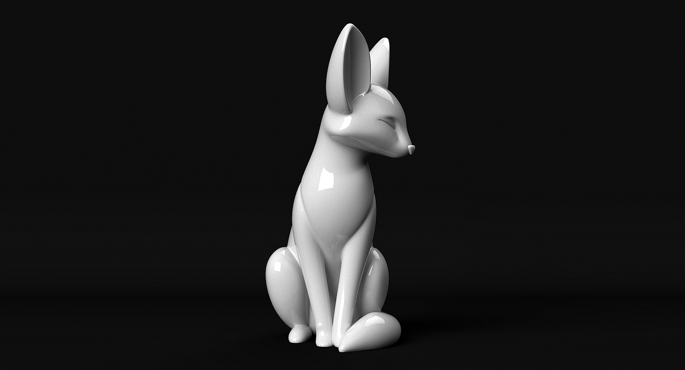 Fennec Fox  3D print model_2