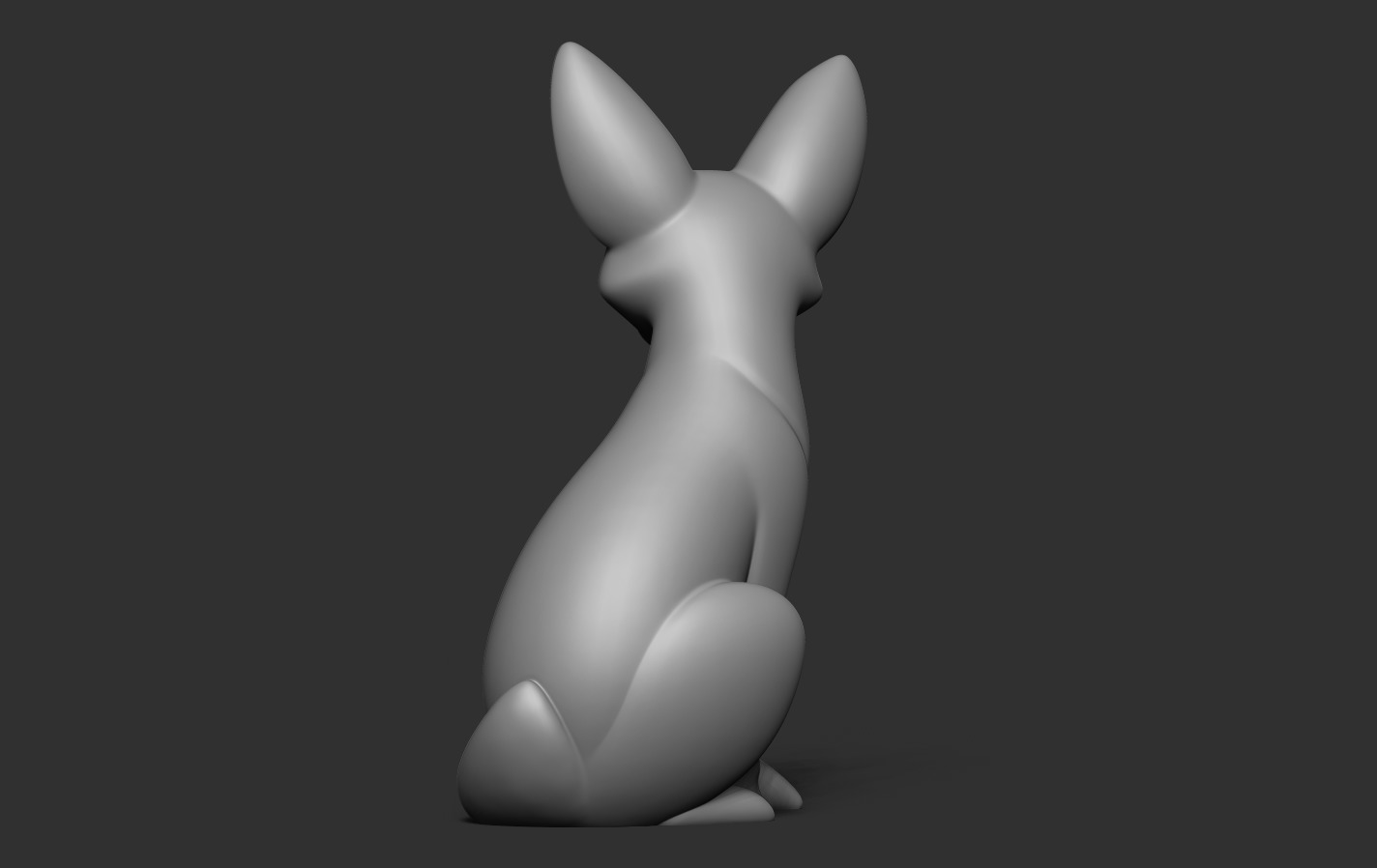Fennec Fox  3D print model_12