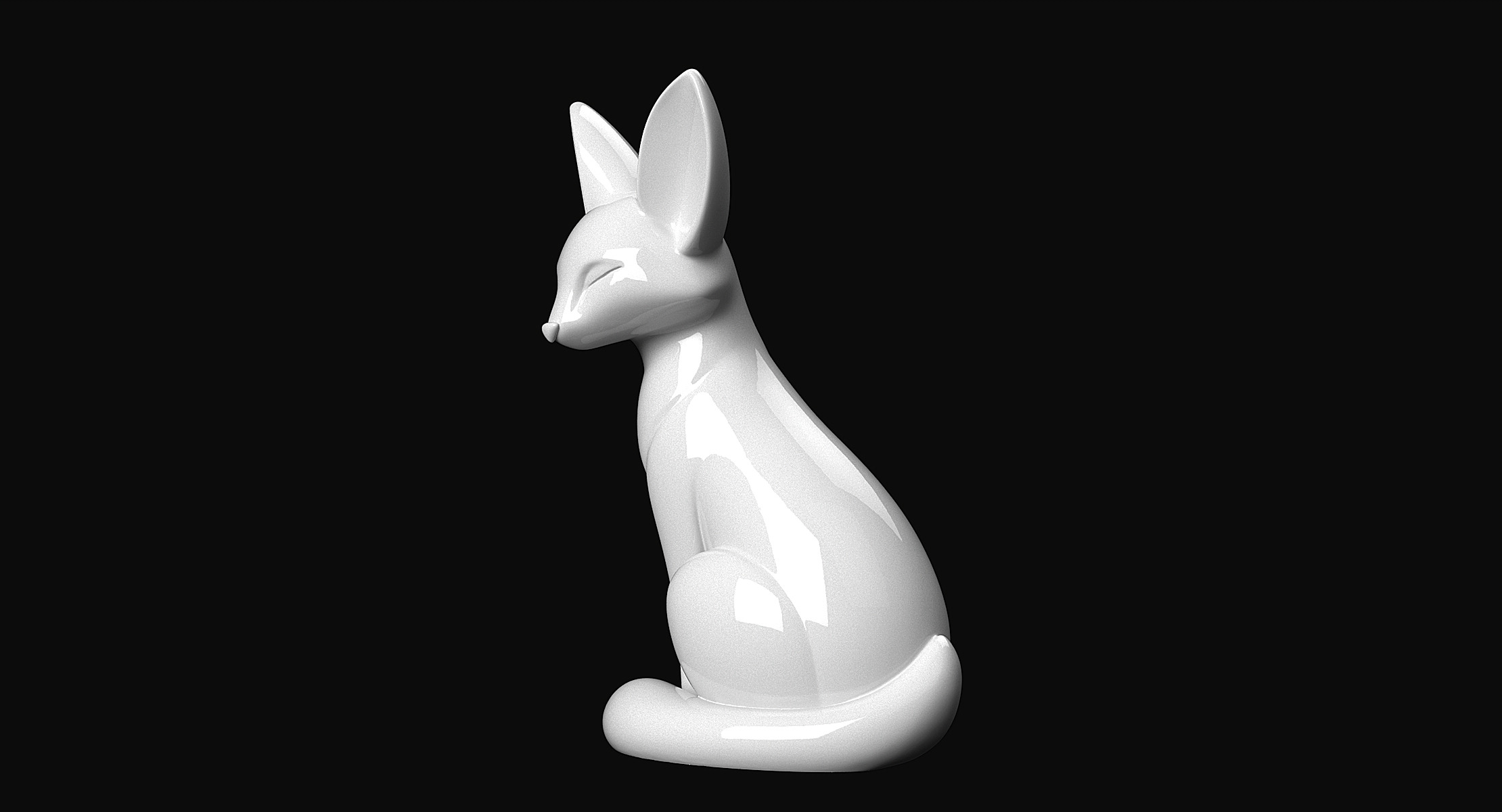 Fennec Fox  3D print model_6