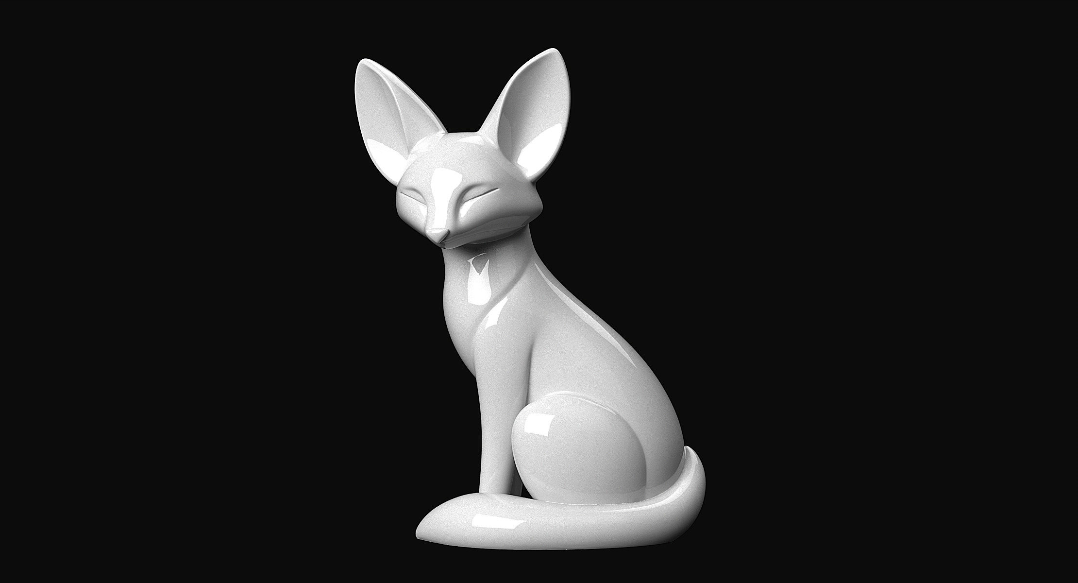 Fennec Fox  3D print model_7