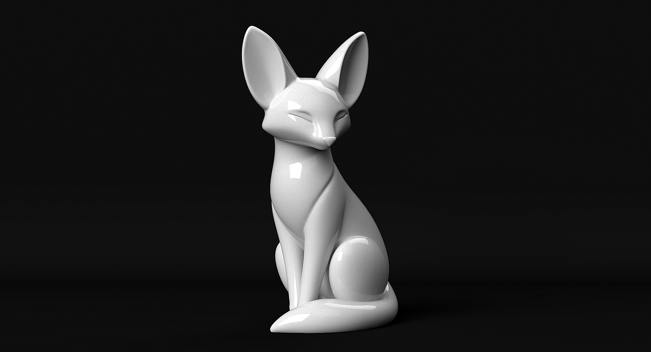 Fennec Fox  3D print model_1