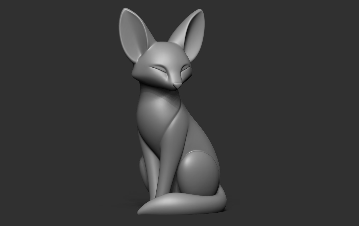 Fennec Fox  3D print model_10