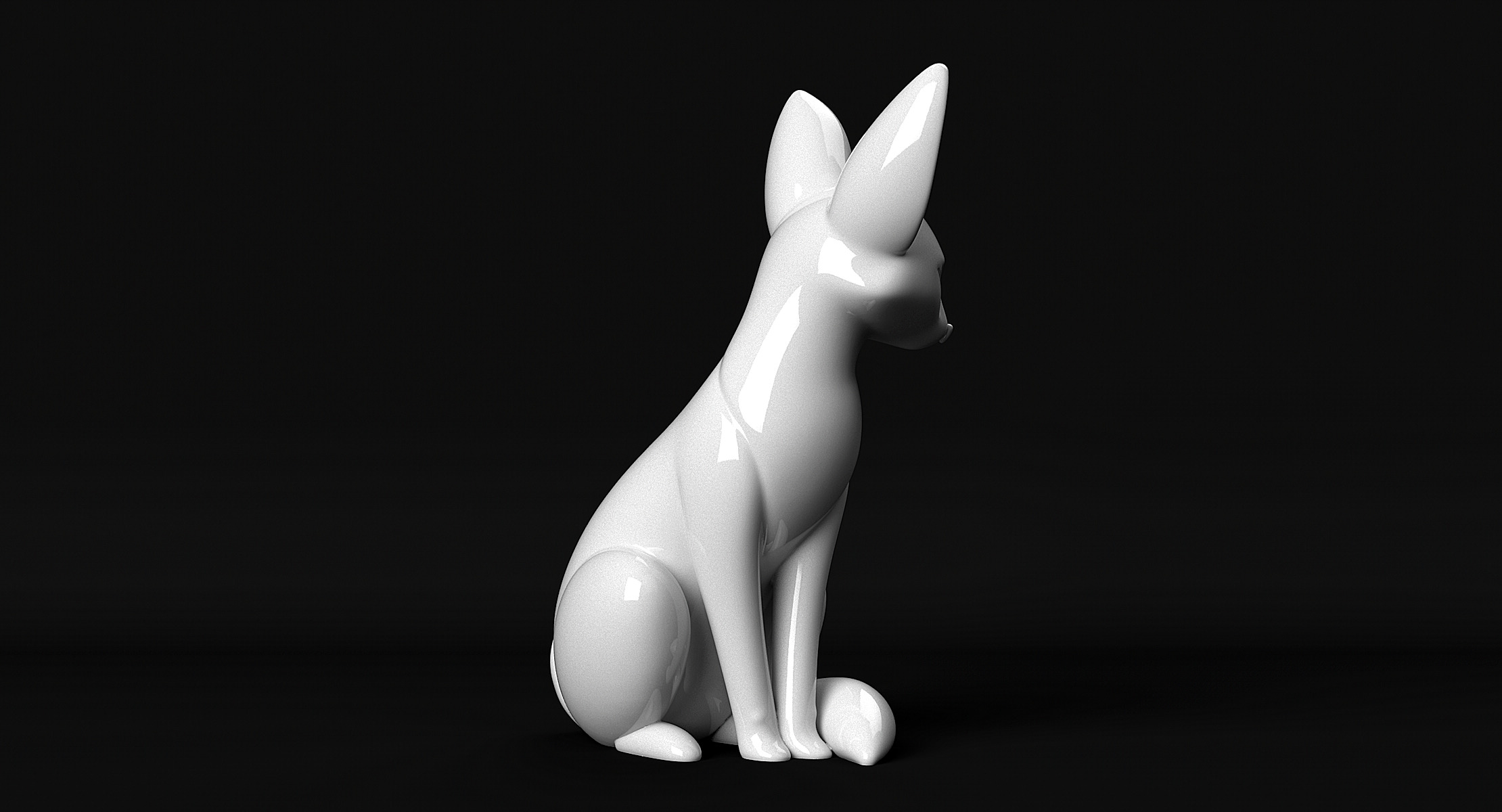 Fennec Fox  3D print model_3