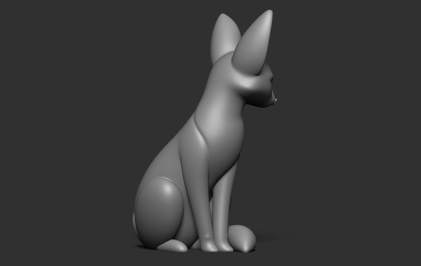 Fennec Fox  3D print model_13