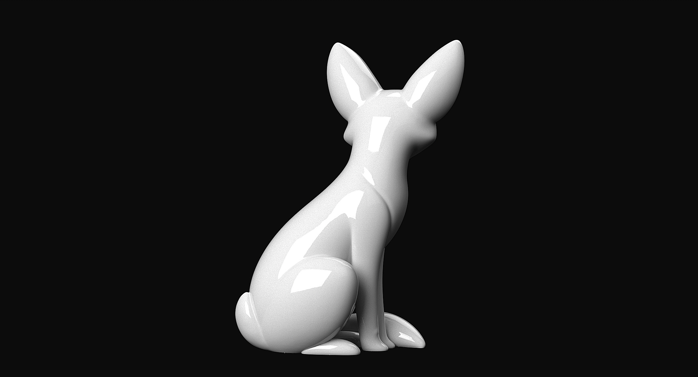 Fennec Fox  3D print model_4