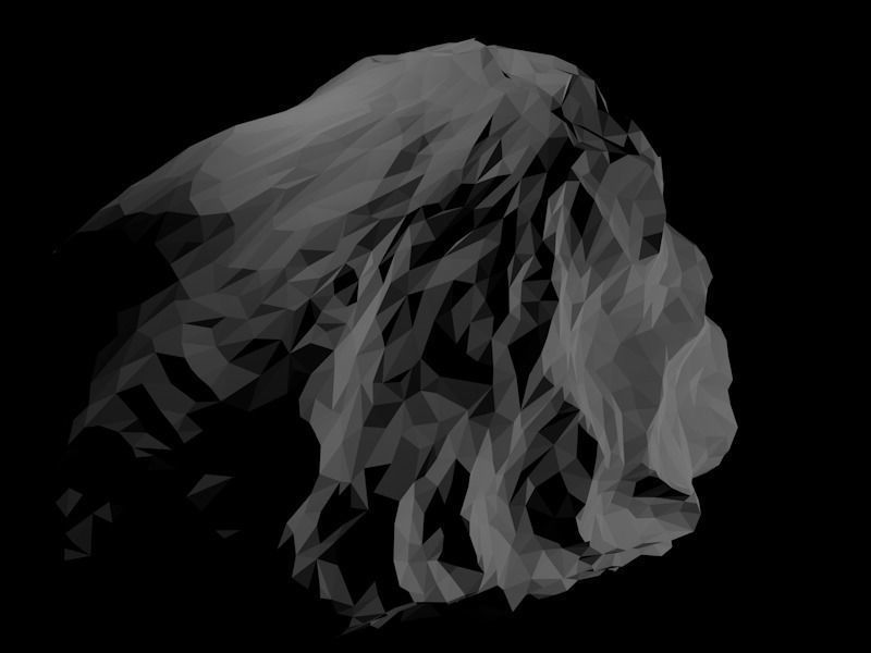 Meteor rock Free low-poly 3D model_1