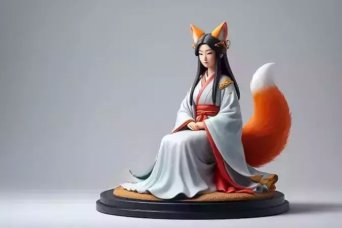 1506COLORFUL  Fox Spirit Woman in Pu Song Ling Style