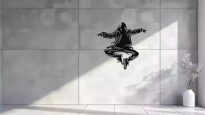 Dynamic Hip Hop Dancer Wall Art