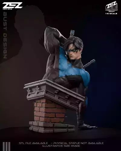 Nightwing Bust - STL 3D print model