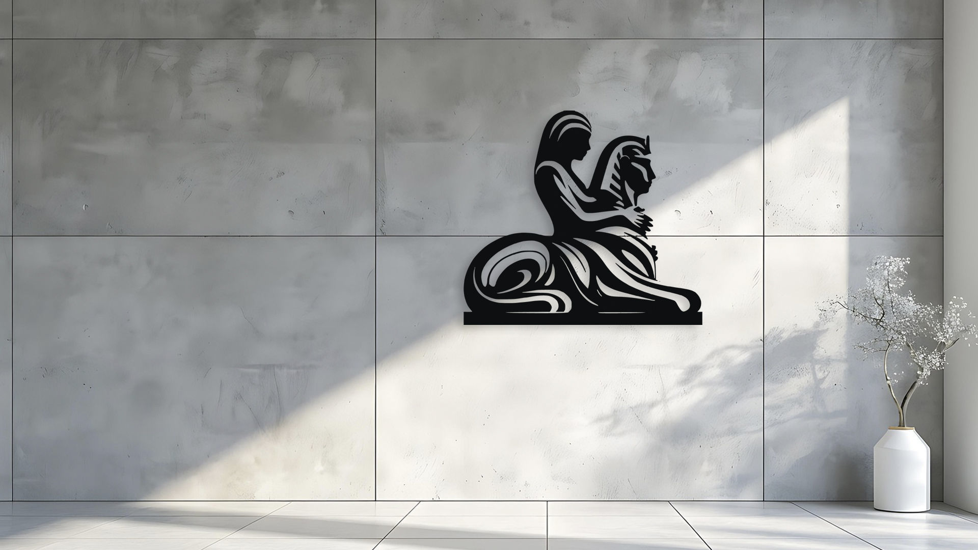 Egyptian Sphinx Woman Wall Decor Art 3D Model 3D model_1