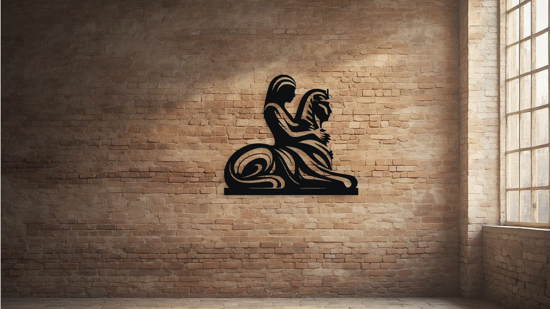 Egyptian Sphinx Woman Wall Decor Art 3D Model 3D model_2