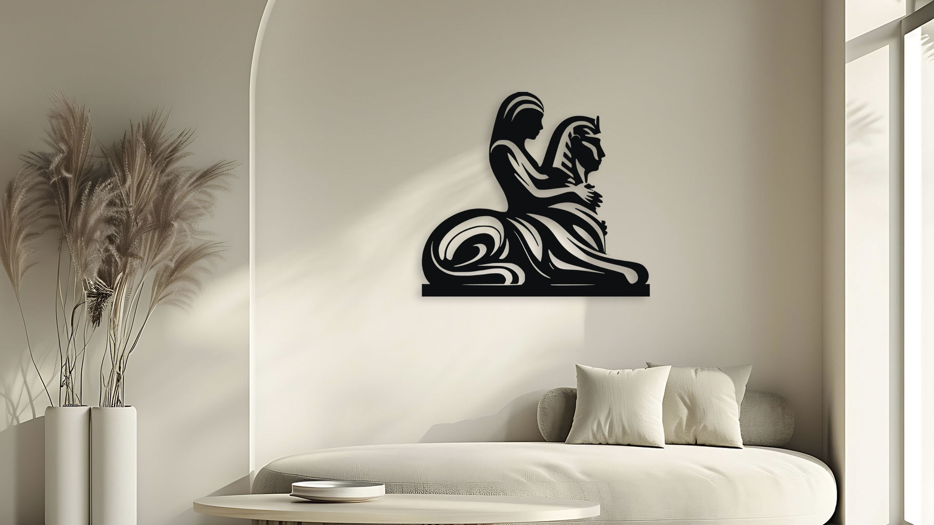 Egyptian Sphinx Woman Wall Decor Art 3D Model 3D model_5