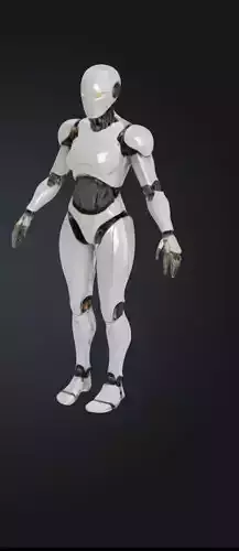 Sci-Fi robotArtificial intelligence Low-poly 3D model