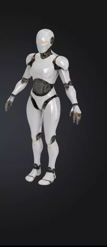 Sci-Fi robotArtificial intelligence Low-poly 3D model_0