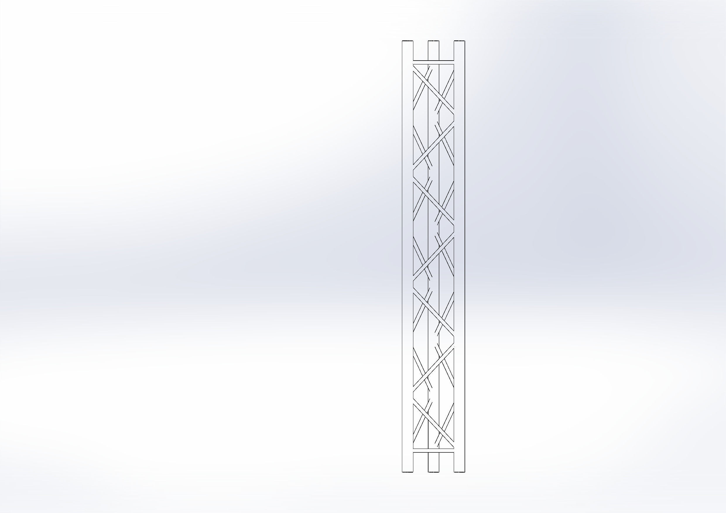 Truss section x3 240x240mm 3D model_2