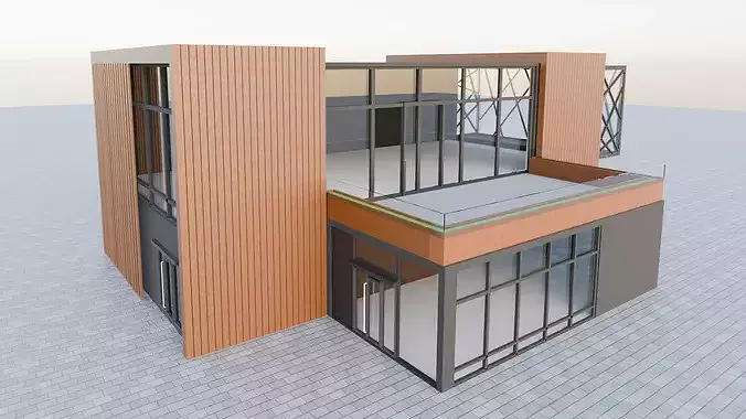 Comercial office 3D model 3