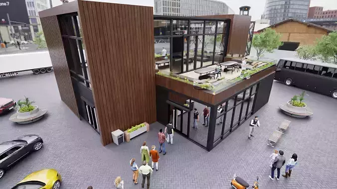 Comercial office 3D model