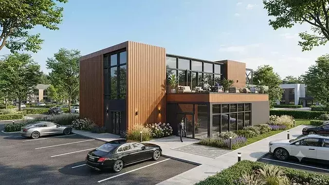 Comercial office 3D model