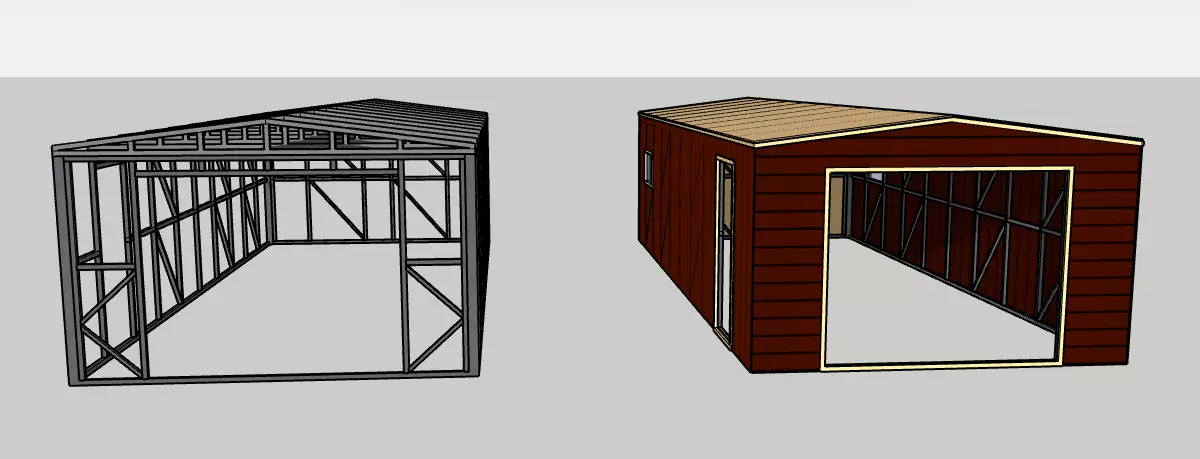 The best garage Low-poly 3D model_0