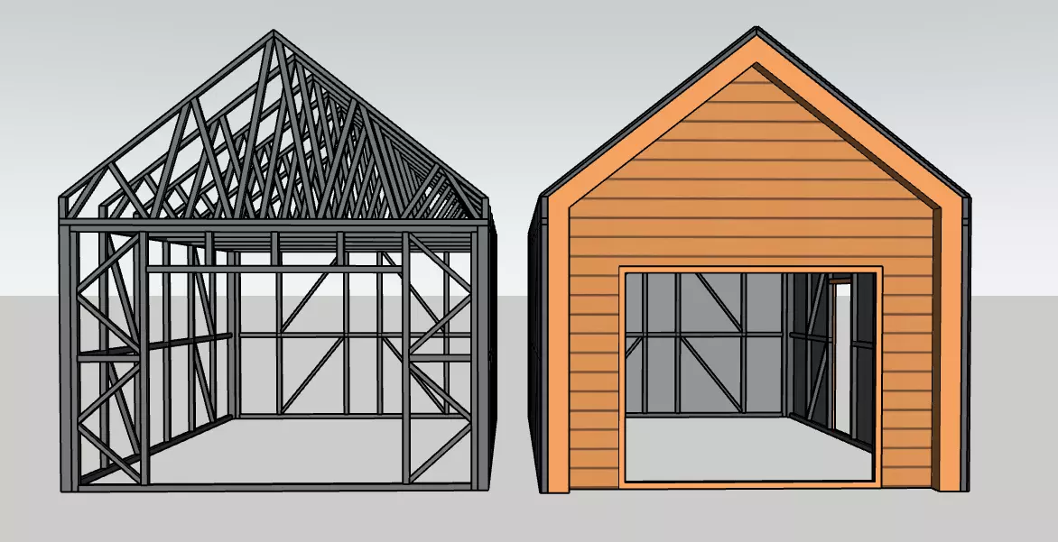 The best garage Low-poly 3D model