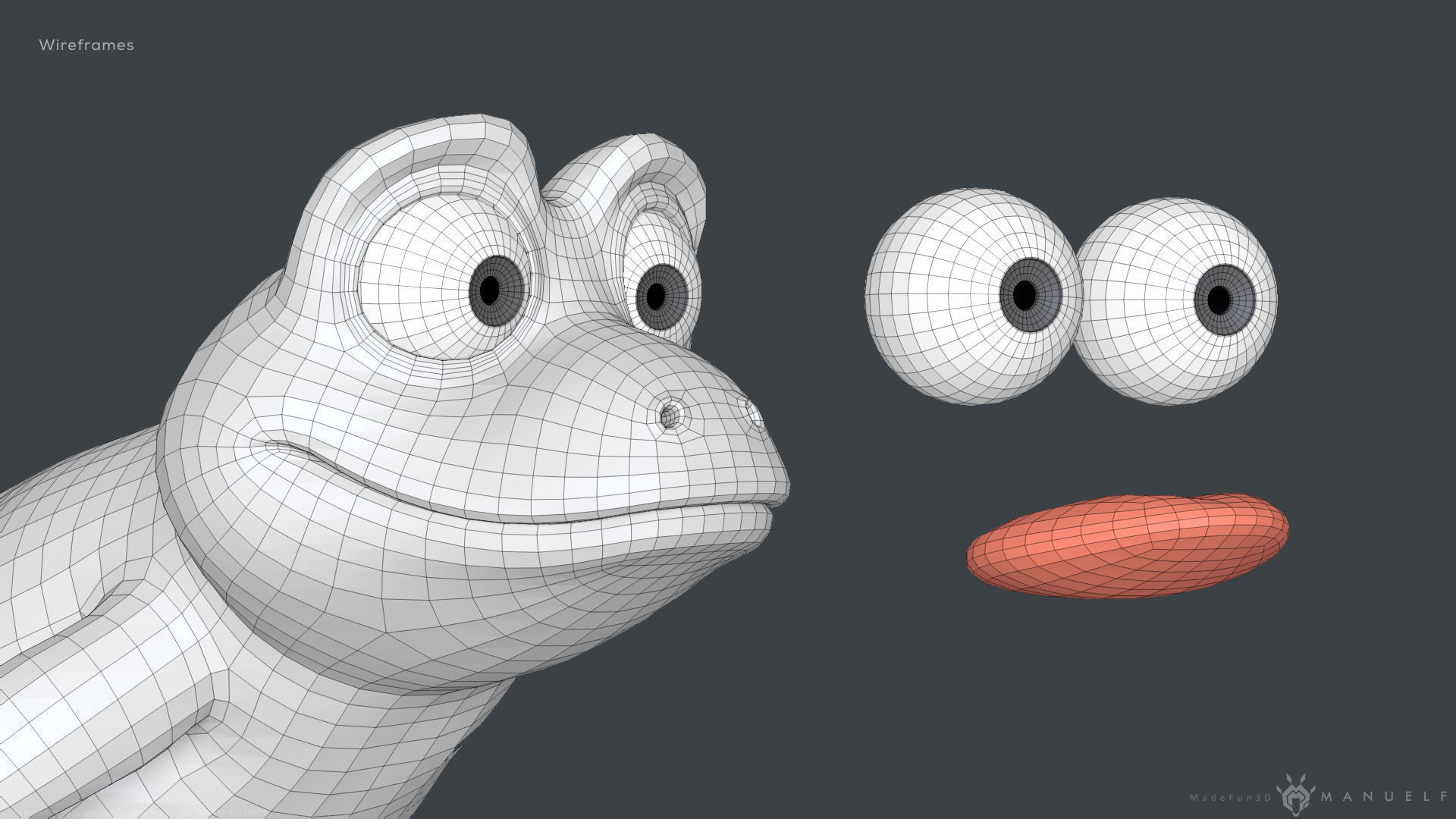 Stylized Cartoon Frog 3D model_17