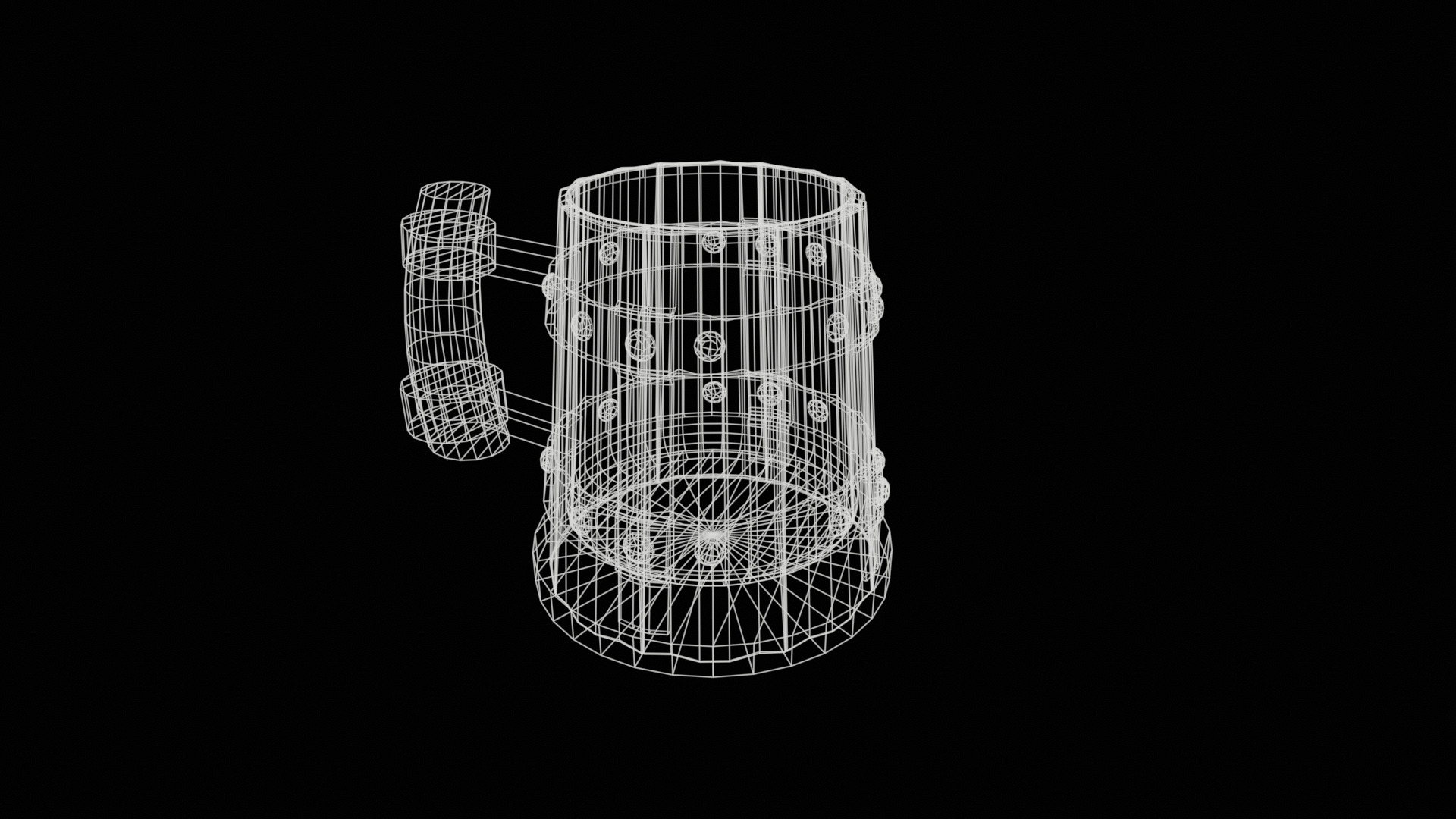 Medieval Wooden Beer Mug - Game Ready 3D Model Low-poly 3D model_6