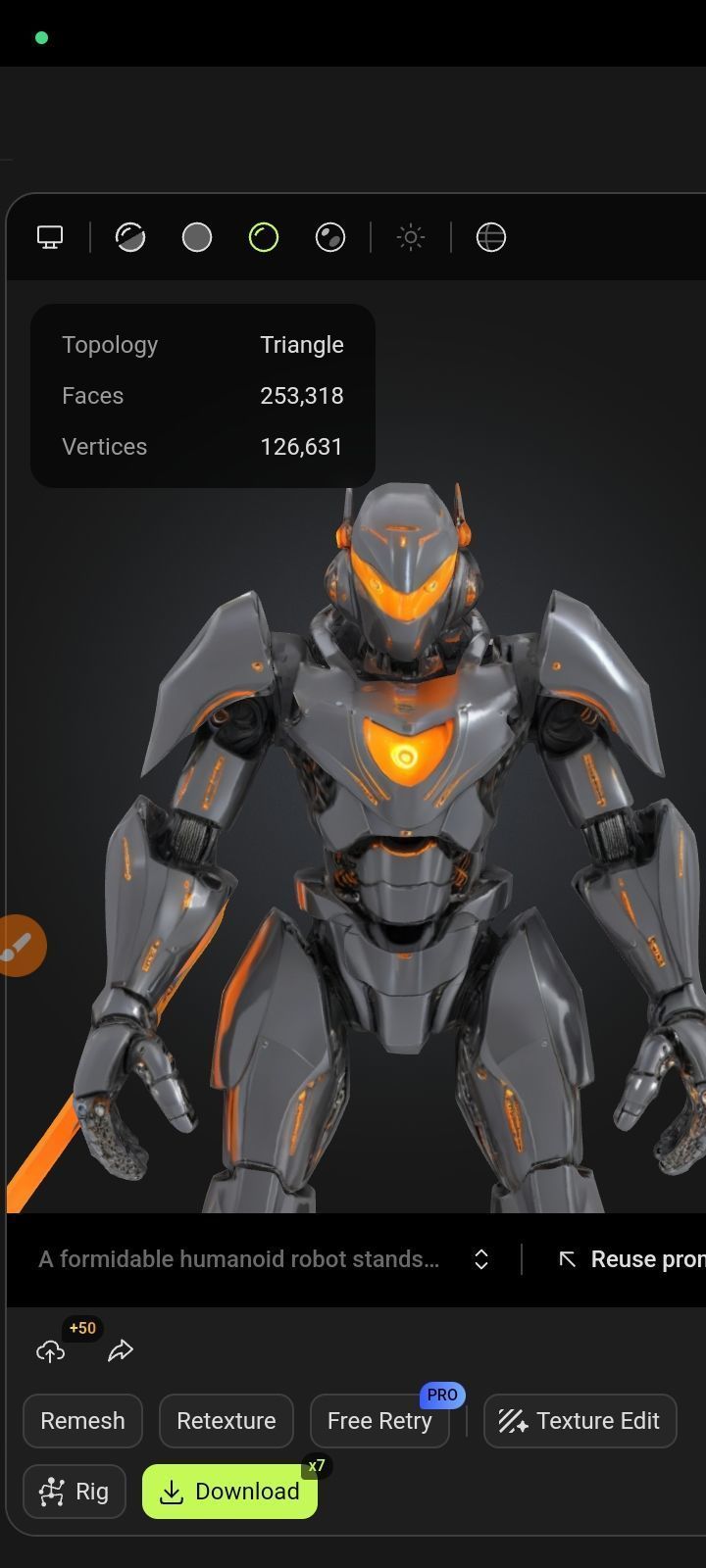 High quality sci-fi robot  Low-poly 3D model_1