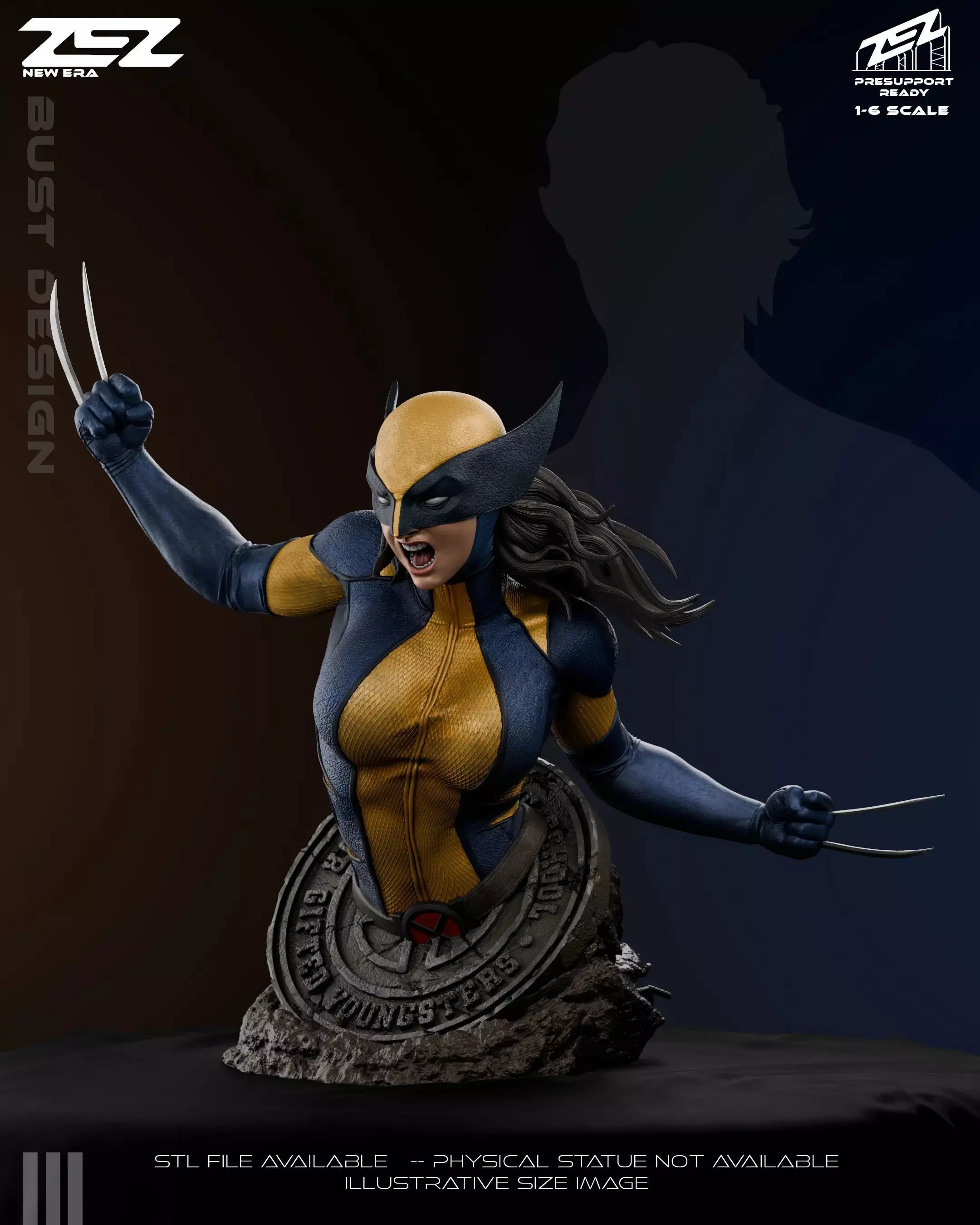 X-23 Bust - STL 3D print model_0