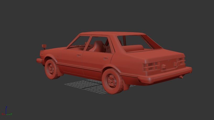 H Accord Mk1 sedan 1977 3D print model_2