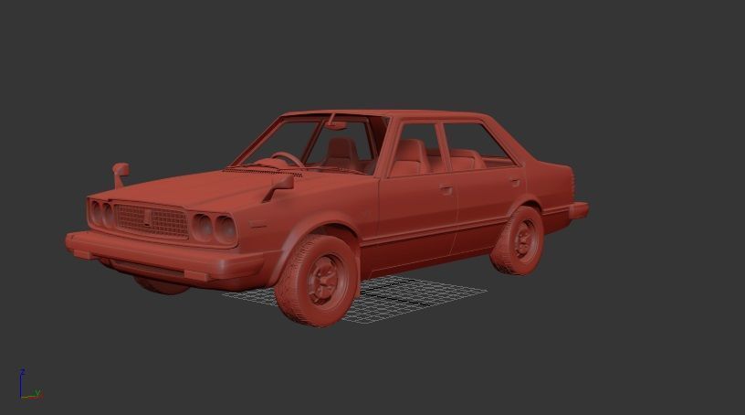 H Accord Mk1 sedan 1977 3D print model_1