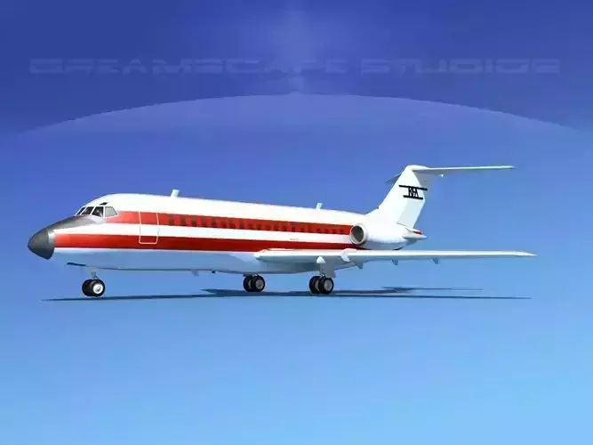 Douglas DC-9-15 KEA 3D model