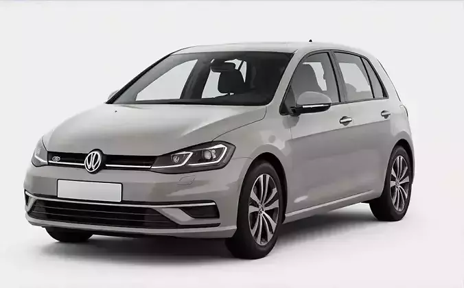 Volkswagen Golf 2020 Custom Low-poly 3D model