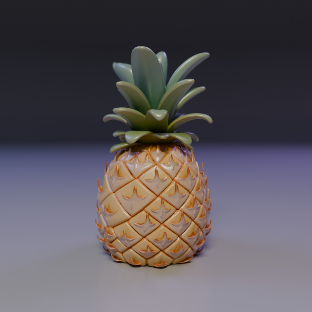 pineapple 3D print model_7
