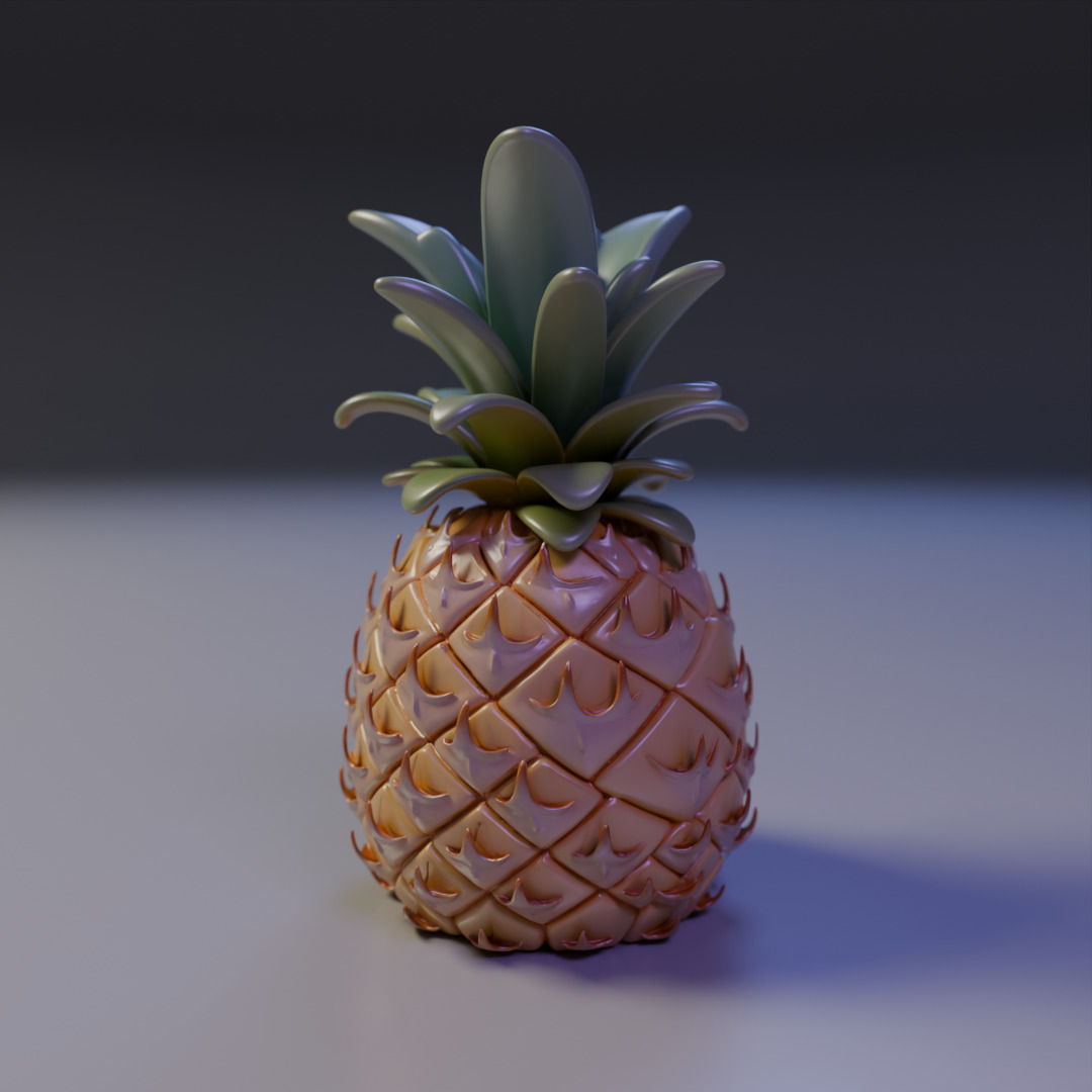 pineapple 3D print model_9