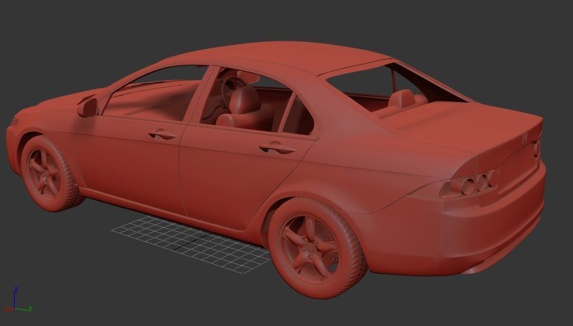 H Accord sedan UK 2003 3D print model_2