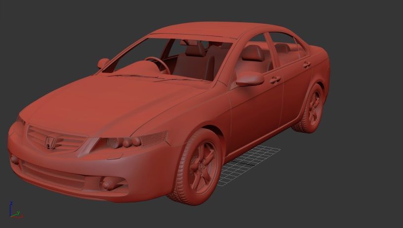 H Accord sedan UK 2003 3D print model_1