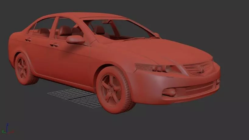 H Accord sedan UK 2003 3D print model_0