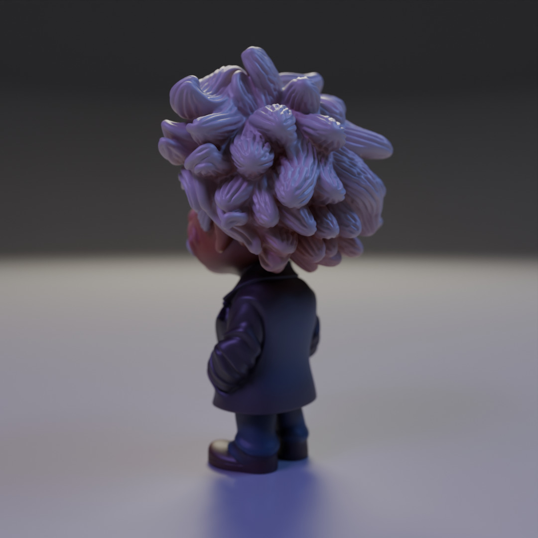 Albert Einstein chibi 3D print model_11