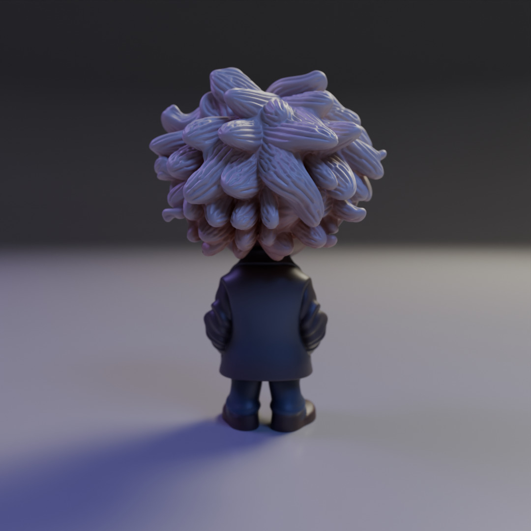 Albert Einstein chibi 3D print model_5