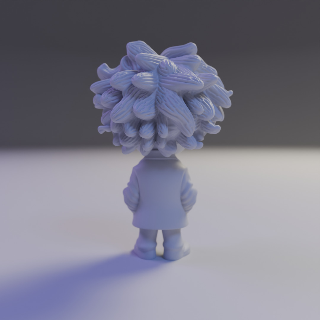 Albert Einstein chibi 3D print model_6