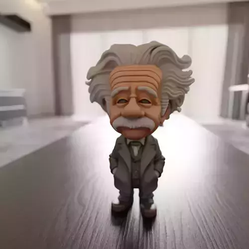 Albert Einstein chibi 3D print model Albert Einstein chibi 3D print model