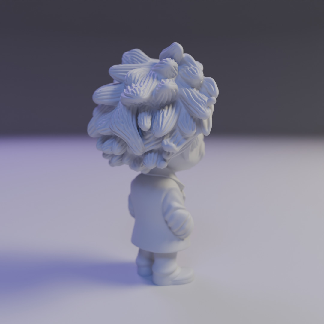 Albert Einstein chibi 3D print model_14